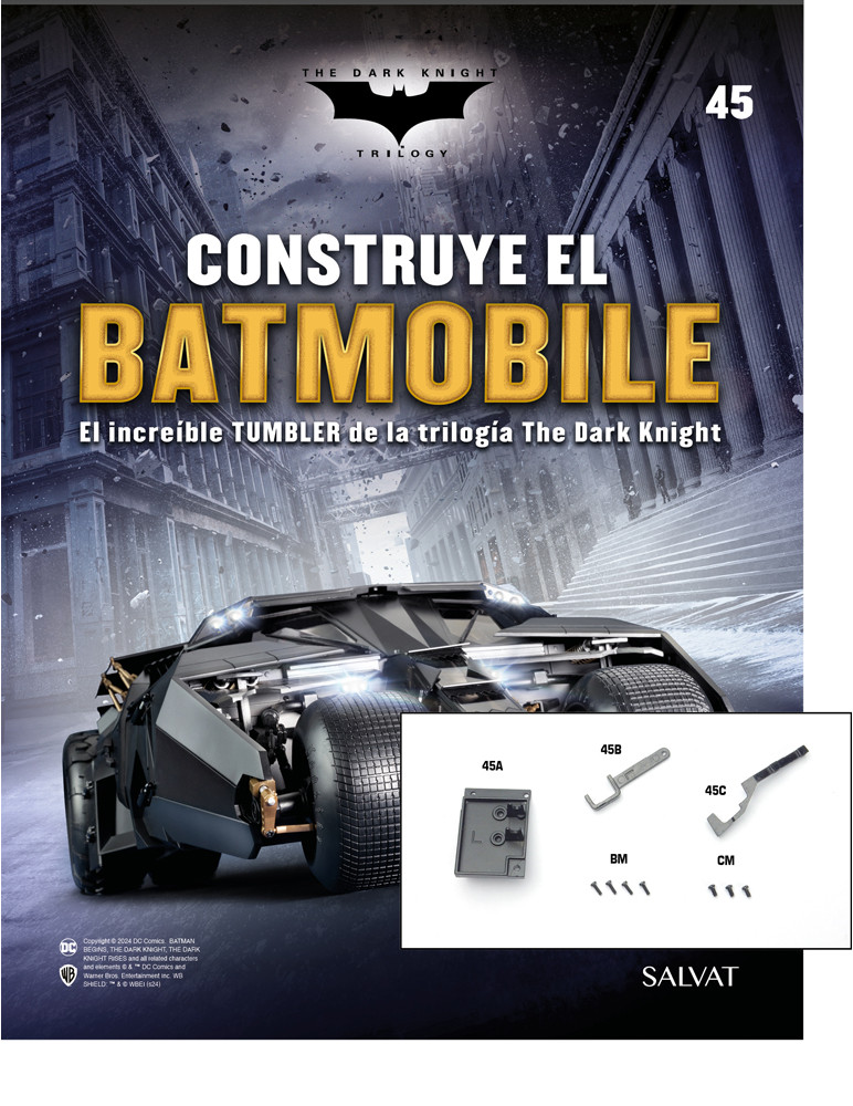 Fascículo Nº 45 + elementos de los amortiguadores izquierdos de tu Batmobile