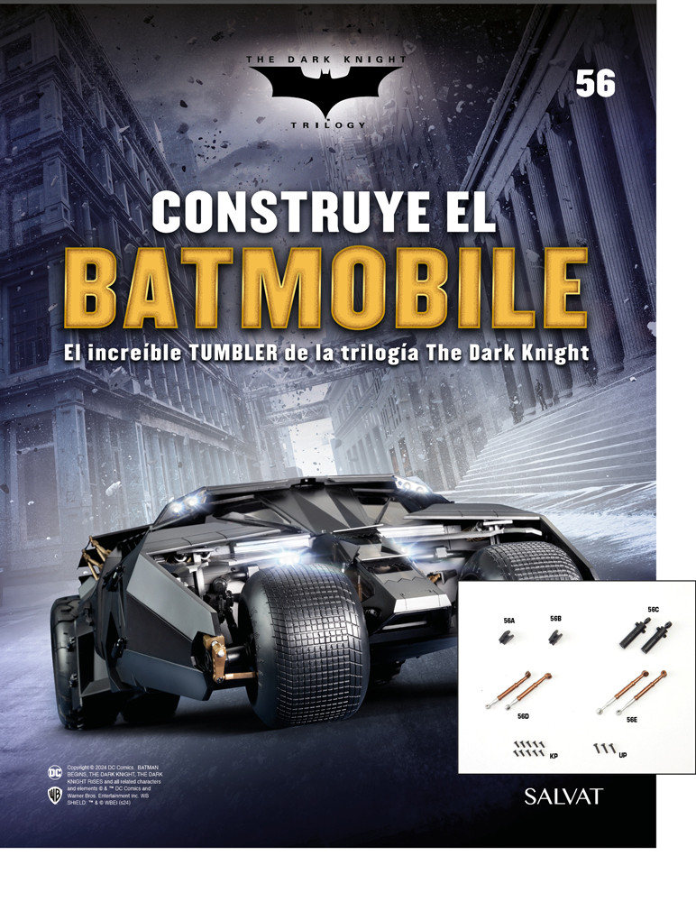 Fascículo Nº 56 + soportes, vainas y amortiguadores de tu Batmobile